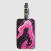 Girly Pinky Marble ラゲッジタグ (正面縦)
