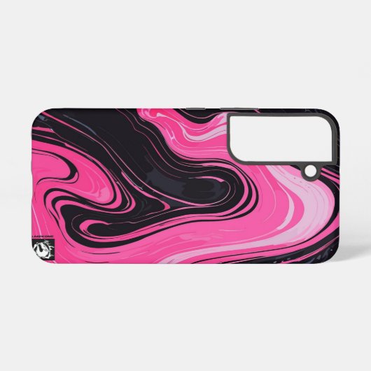 Girly Pinky Marble Samsung Galaxyケース (裏面横)