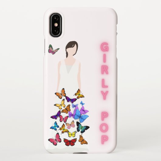 Girly pop butterfly phone case  iPhoneケース (裏面)