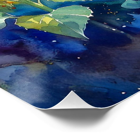 Girly rabbit sunflower field  ポスター (コーナー)