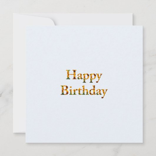 Girly rabbit sunflower field Happy Birthday (裏面)