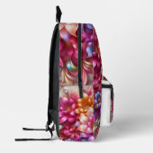 Girly Rainbow Flowers with Glitter Drips Backpack プリントバックパック (左)
