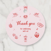 Girly Red Coquette Galentine's Party フェイバータグ (裏面)