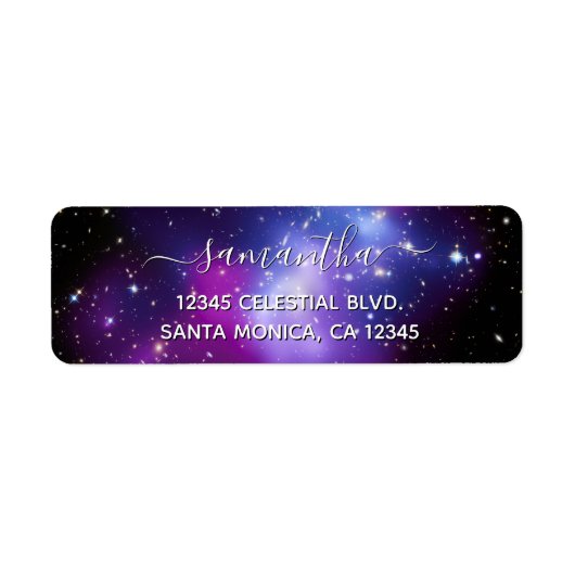 Girly Signature Purple Galaxy Celestial ラベル (正面)