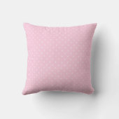 Girly small white polka dots on pale pink Pillow クッション (裏面)