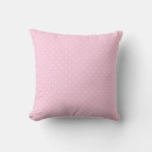 Girly small white polka dots on pale pink Pillow クッション (正面)