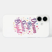 Girly Sparkle and Stars Motivation Case-Mate iPhoneケース (裏面 (横))