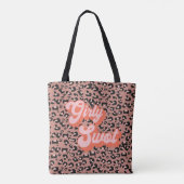 Girly Swot Leopard Print トートバッグ (裏面)