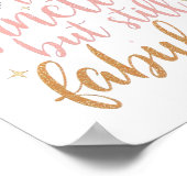 Girly "Too Tired To Function" Saying ポスター (角)