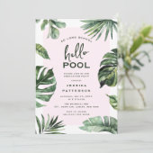Girly Tropical Summer Graduation Pool Party 招待状 (スタンド正面)