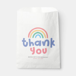 Girly Two Cool Pool Party Rainbow Birthday Favor フェイバーバッグ