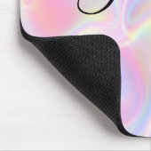 Girly Vibrant Pastel Holographic Swirl Design マウスパッド (コーナー)