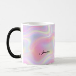 Girly Vibrant Pastel Holographic Swirl Design      モーフィングマグカップ