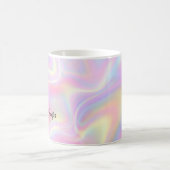 Girly Vibrant Pastel Holographic Swirl Design      モーフィングマグカップ (中央)