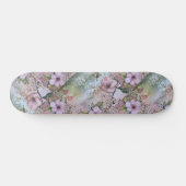 Girly Vintage Decoupage Inspired Floral Skateboard スケートボード (横)