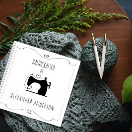 Girly Vintage Sewing Machine Hand Craft ノートブック