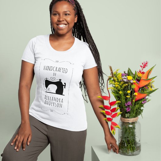 Girly Vintage Sewing Machine Hand Craft Minimal Tシャツ