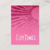 GirlyRaysパーティー招待カード エンクロージャーカード (裏面)