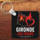 Gironde Solidaire-Hommage aux Pompiers- porte clés キーホルダー (正面)