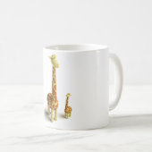 Girrafeおよびベビーのキリン コーヒーマグカップ (正面右)