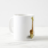 Girrafeおよびベビーのキリン コーヒーマグカップ (正面左)