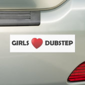 GirslのハートDubstep バンパーステッカー (車上)
