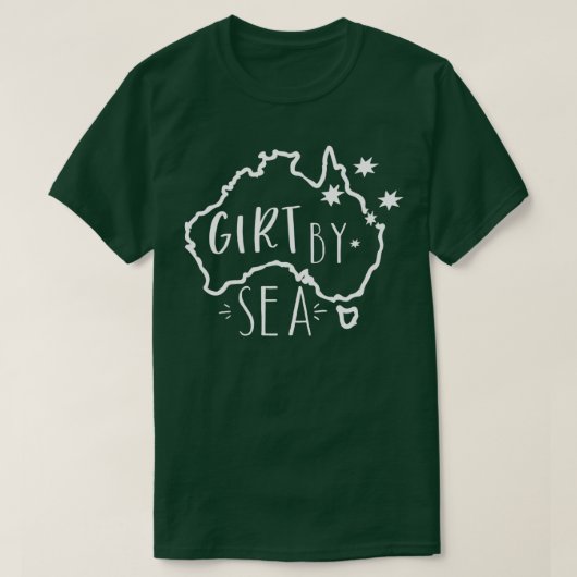 Girt by Sea Australian素晴らしデザインとオーストラリア Tシャツ (デザイン正面)