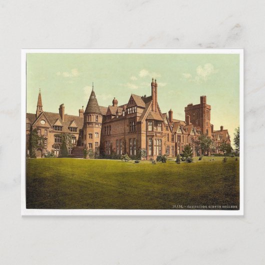 Girton College、Cambridge、EnglandヴィンテージPhotoch ポストカード (正面)