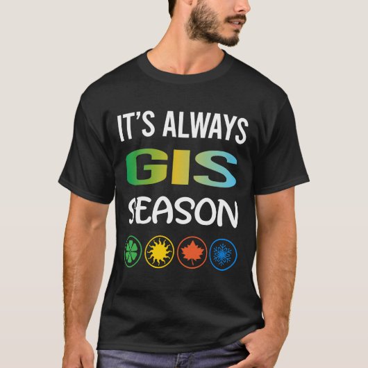 GISおもしろいのシーズン Tシャツ (正面)