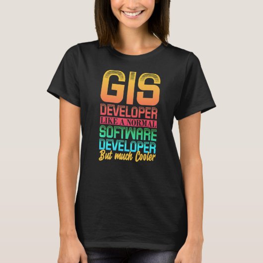 GIS地理情報システム地理情報学G Tシャツ (正面)