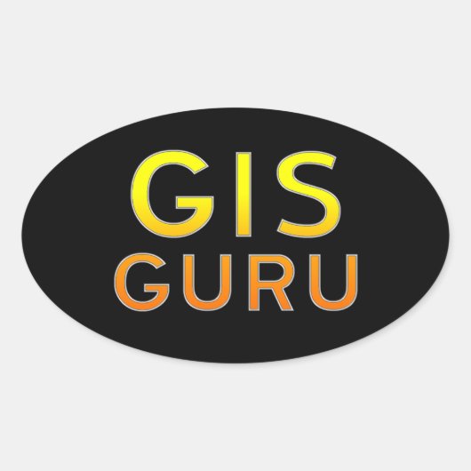 GIS教師 楕円形シール (正面)