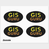 GIS教師 楕円形シール (シート)