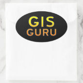 GIS教師 楕円形シール (バッグ)