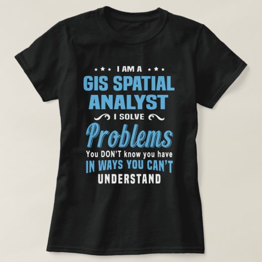 GIS空間アナリスト Tシャツ (デザイン正面)