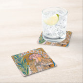 Gismonda、サラ・ベルナール、ミュシャ スクエアペーパーコースター (インサイチュ)