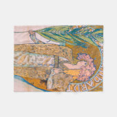 Gismonda、サラ・ベルナール、ミュシャ フリースブランケット (正面(横))