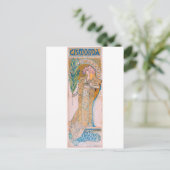 Gismonda、サラ・ベルナール、ミュシャ ポストカード (スタンド正面)