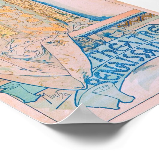 Gismonda, Sarah Bernhardt, Mucha ポスター (角)