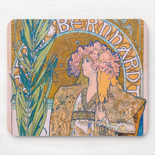 Gismonda, Sarah Bernhardt, Mucha マウスパッド (正面)