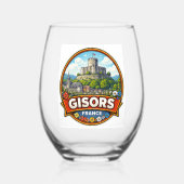 Gisors France  ステムなしワイングラス (正面)