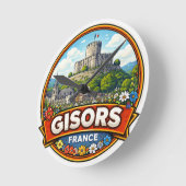 Gisors France  ラウンド壁時計 (傾斜)
