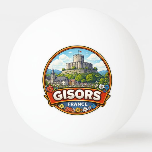 Gisors France  卓球ボール (正面)