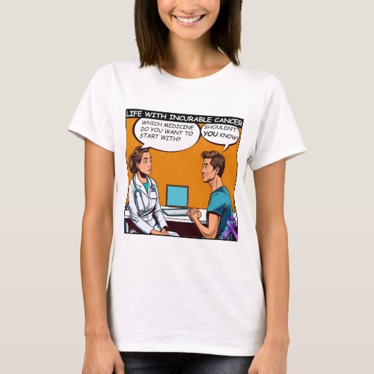 GIST不治のがんには治療法がない Tシャツ (正面)