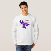 GIST(消化管間質性腫瘍)啓発スクロールリボン Tシャツ (正面フル)