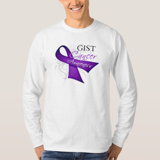 GIST(消化管間質性腫瘍)啓発スクロールリボン Tシャツ (正面)
