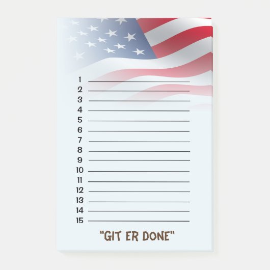 "Gitえーできていた"のリスト-米国旗は衰退します ポストイット (正面)