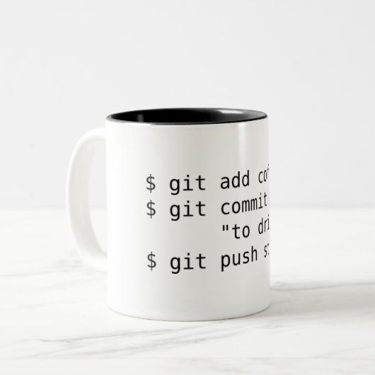 Gitはコーヒー・マグを加えます ツートーンマグカップ (正面左)