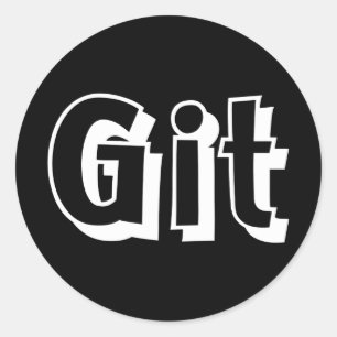 Gitクラシックラウンドステッカー ラウンドシール