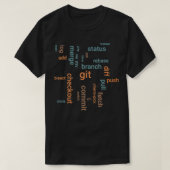 Gitコマンドjavascriptエンジニア Tシャツ (デザイン正面)