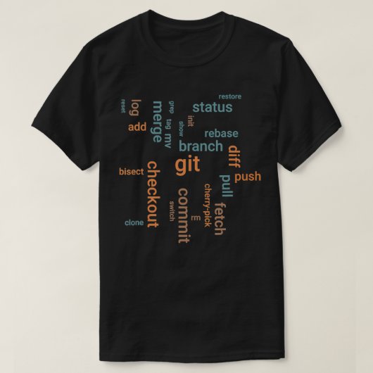 Gitコマンドjavascriptエンジニア Tシャツ (デザイン正面)